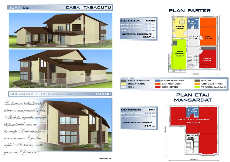 Proiect Tabacutu — catalog SC SOFIA INVEST CONSTRUCT SRL